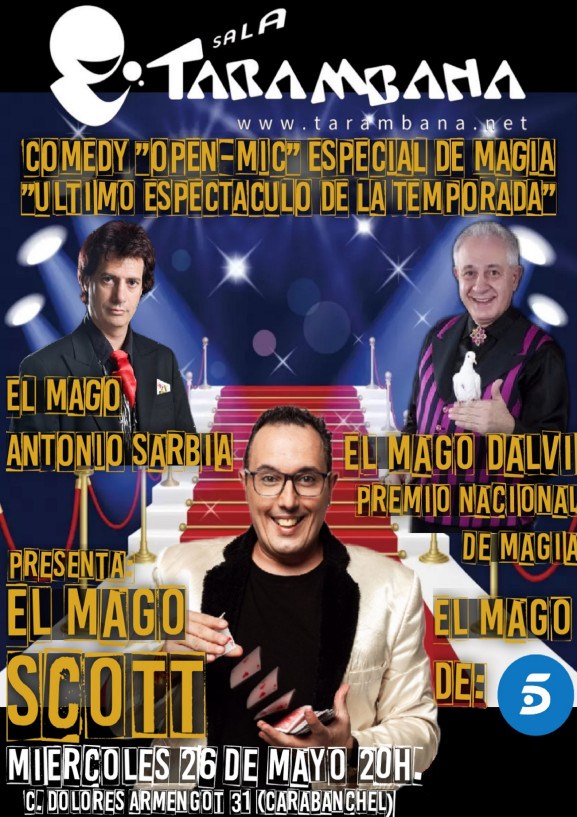 Comedy Open Mic Tarambana <br />
Especial magia<br />
